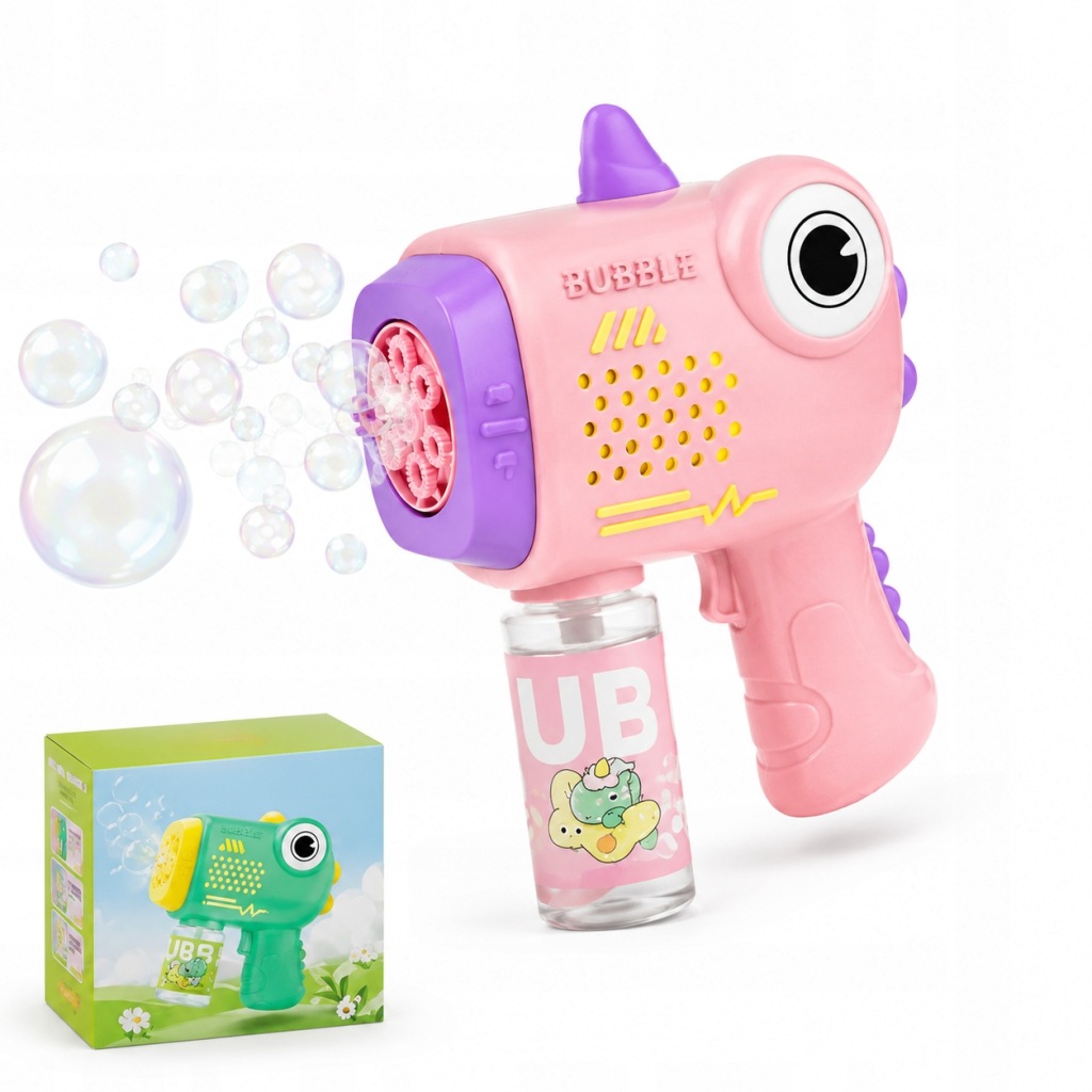 Pistolet do baniek mydlanych Dinozaur Jednorożec Bubble Gun