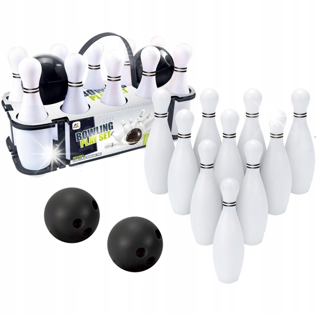 KRĘGLE dla DZIECI ZESTAW do GRY W BOWLING PLAY SET 30cm GRA ZRĘCZNOŚCIOWA