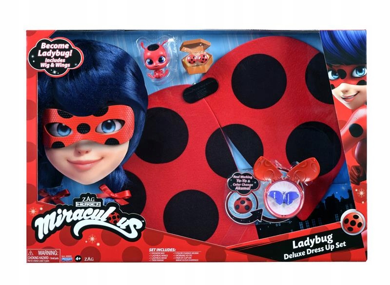 Lalka Miraculous: Biedronka i Czarny Kot Playmates Toys Orbico Miraculous Przebranie - Biedronka 50628 56 cm