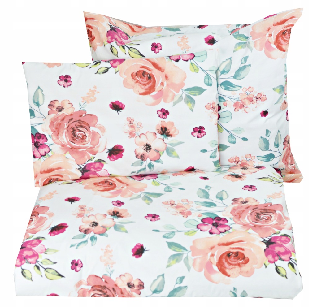 KOMPLET POŚCIELI BAWEŁNIANEJ 160X200 DWUSTRONNA PODUSZKI 70X80 BAWEŁNA 100%