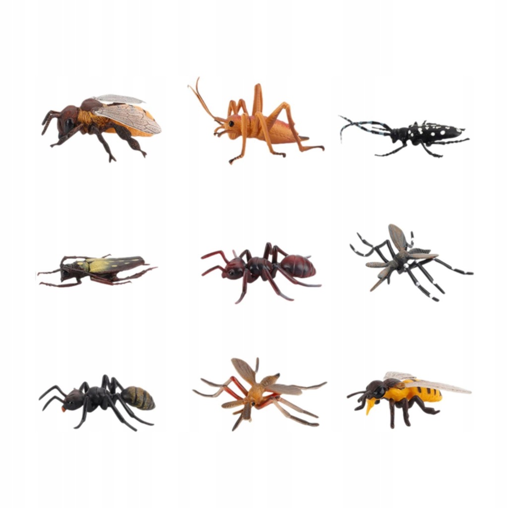 9 Realistycznych Figurek Zwierząt - Kolekcja Symulacyjna - Dekoracje na Babeczki - Mini Figurki