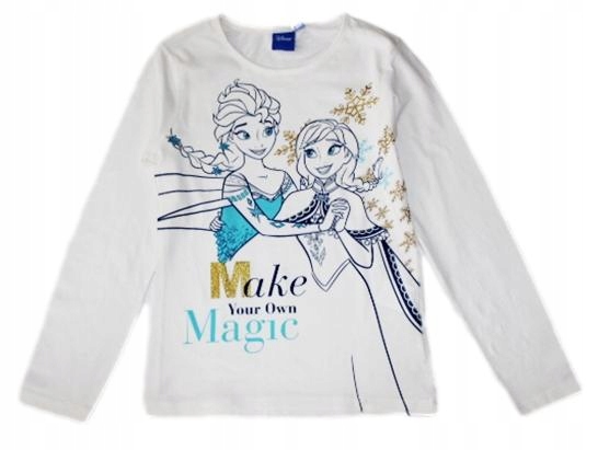 DISNEY Bluzka dziewczęca z długim rękawem FROZEN roz 128 cm