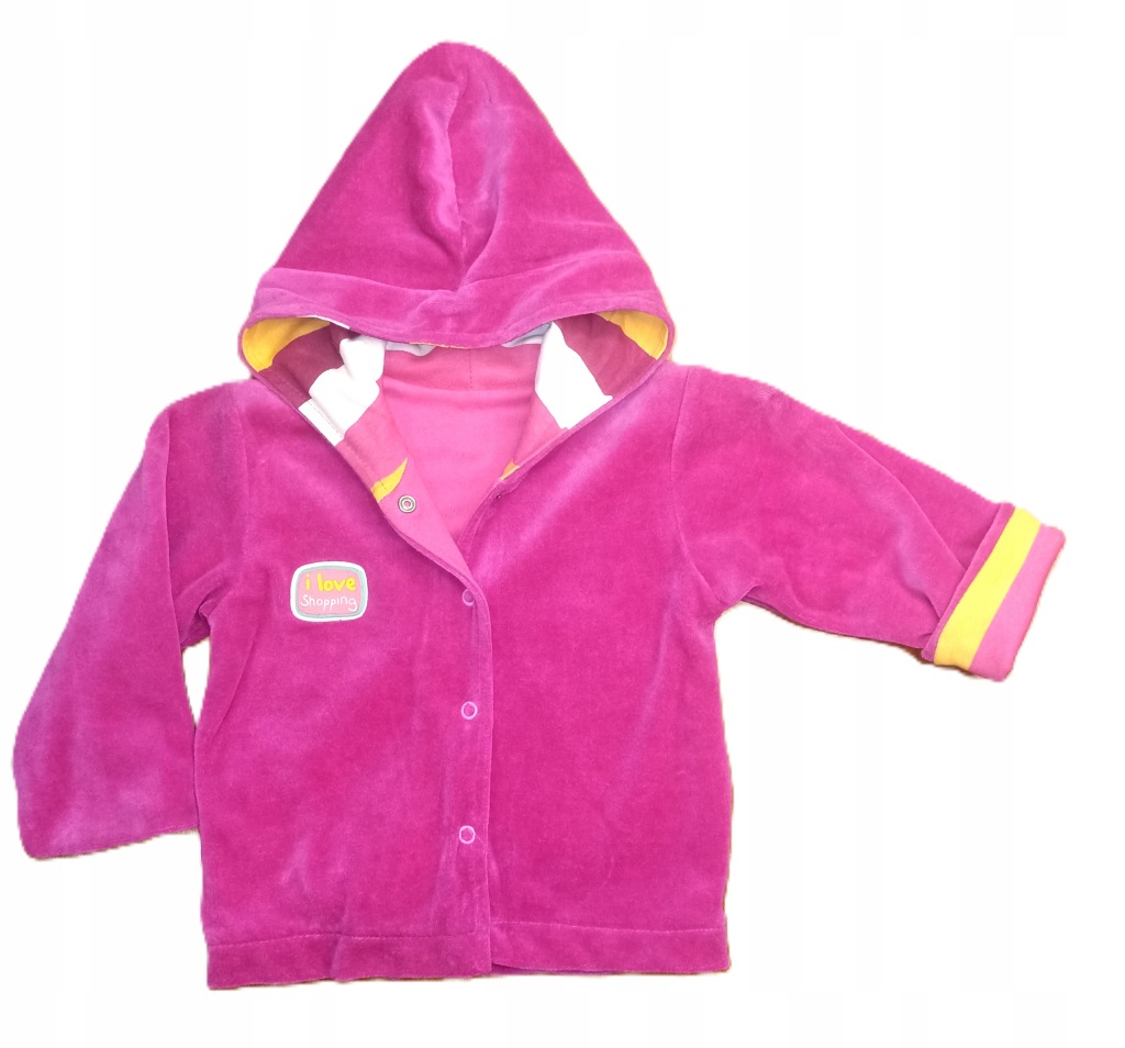 Bluza bawełniana welurowa 74 POLSKA Ewa Klucze dwuwarstwowa dziewczęca