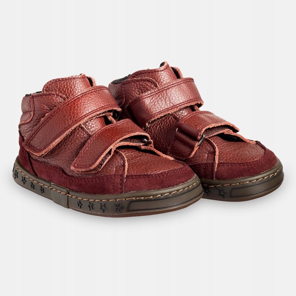 Buty przejściowe, zimowe, ocieplane barefoot MAGICAL OLAF Burgundy 21