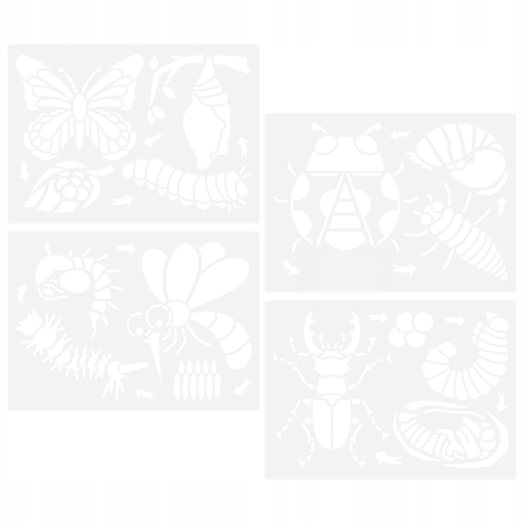 ANIMAL CYCLE TEMPLATE KIDS DRAWING STENCIL CRAFT