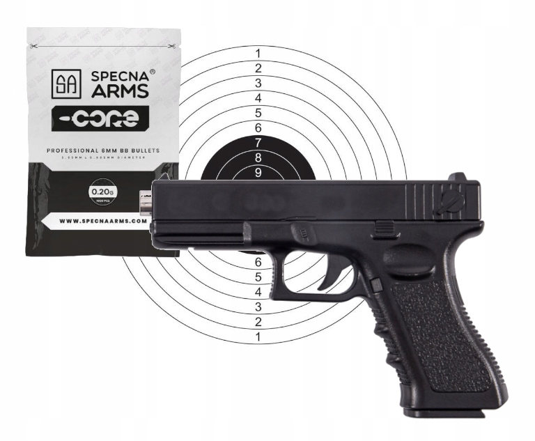 ZESTAW pistolet na kulki plastikowe C15A + 1000 kulek + 20 tarcz