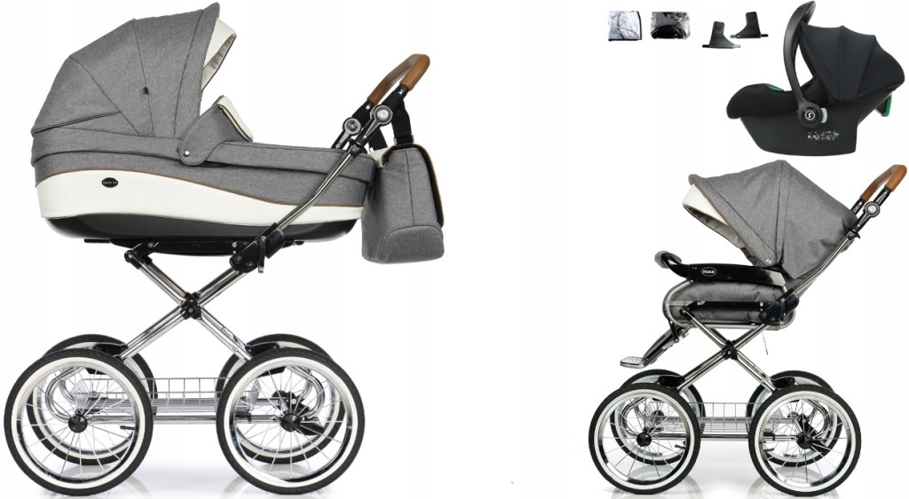 ROAN EMMA WÓZEK DZIECIĘCY FOTELIK COSMO ADAPTERY 3W1 - KOLOR E-5