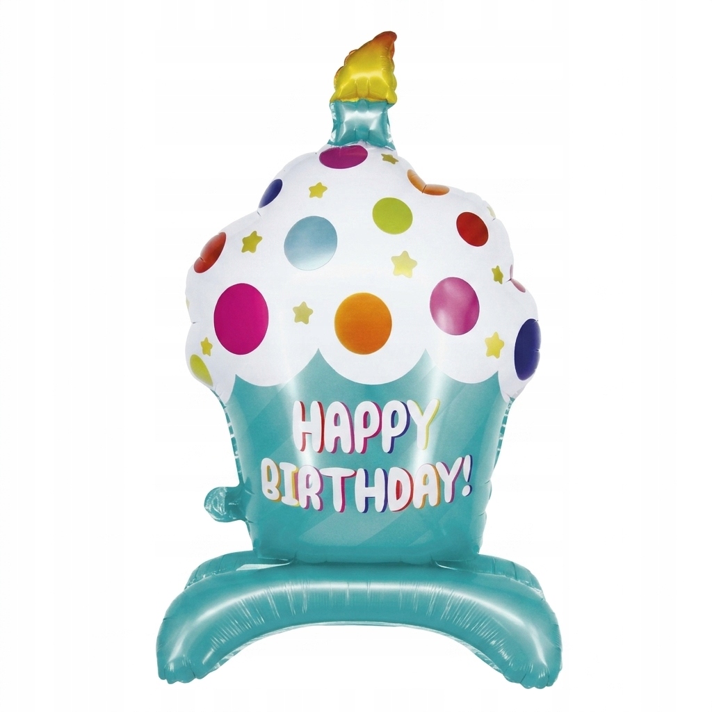 BALON FOLIOWY STOJĄCY CUPCAKE HAPPY BIRTHDAY dekoracja urodziny