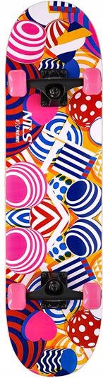Deskorolka Nils Extreme Hoop wielokolorowa 78x20 cm