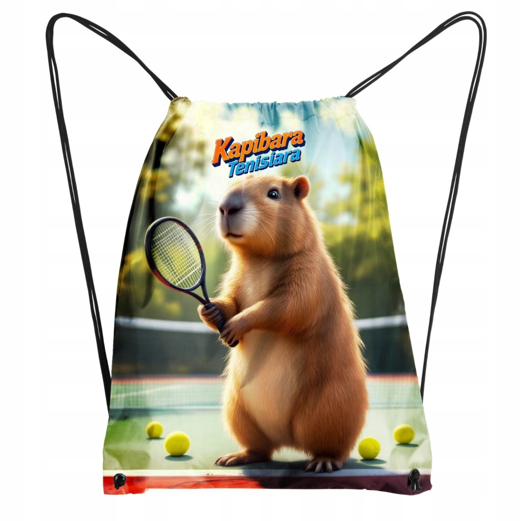 Worek na buty strój sportowy na WF dla dzieci do szkoły kapibara capybara