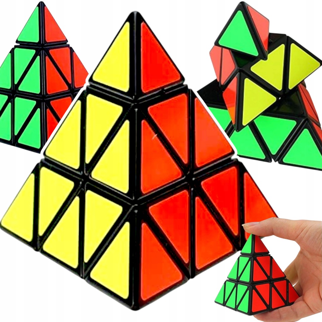 ŁAMIGŁÓWKA KOSTKA LOGICZNA PIRAMIDA PYRAMINX ZABAWKA EDUKACYJNA DLA DZIECI