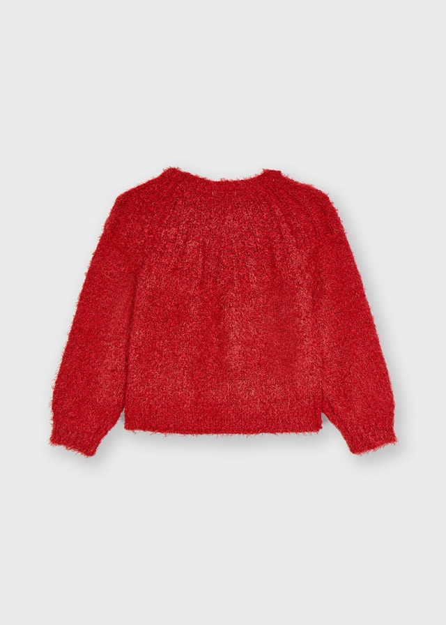 CZERWONY sweter LUREX 4372 MAYORAL 98 cm