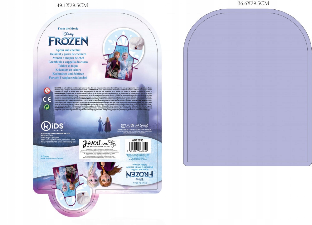 Fartuszek Kuchenny + Czapka KRAINA LODU FROZEN II