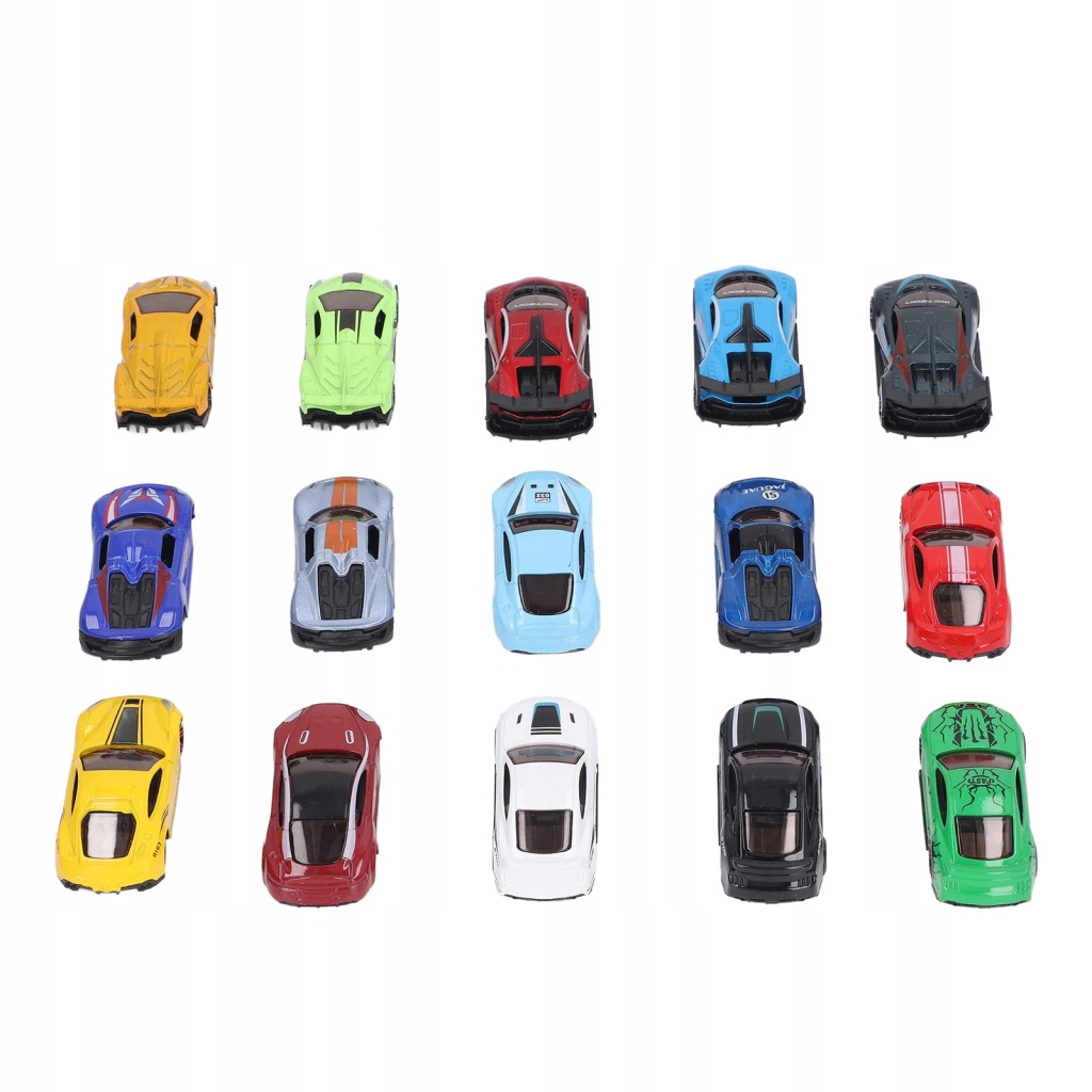 15pcs Diecast Racing Cars Zabawy lekkie edukacyjne grę z alumnami M4