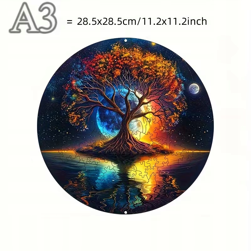 PUZZLE DREWNIANE DRZEWO 120EL 28CM
