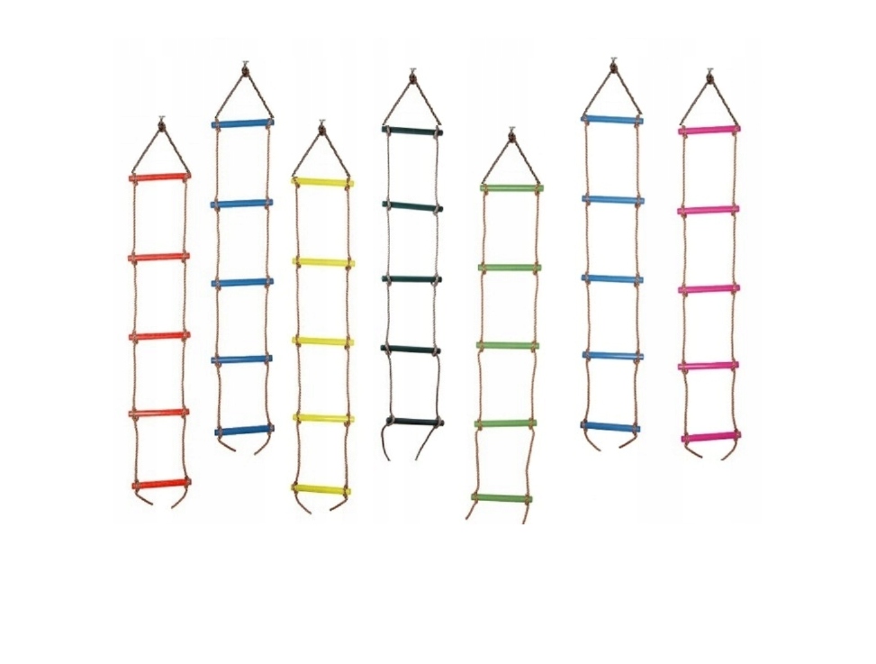 GIGI TOYS drabinka do wspinania domek na drzewie 5 plastikowe stopnie ŻÓŁTA