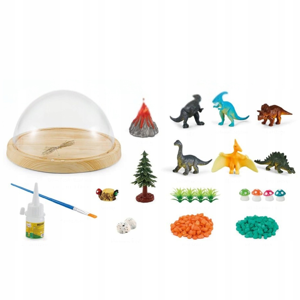 Lampka Nocna Zestaw kreatywny terrarium dla dinozaurów DIY LED Figurki dino