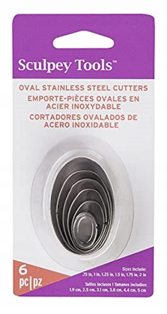 Sculpey Polyform Premo Graduated Cutter Set-Oval