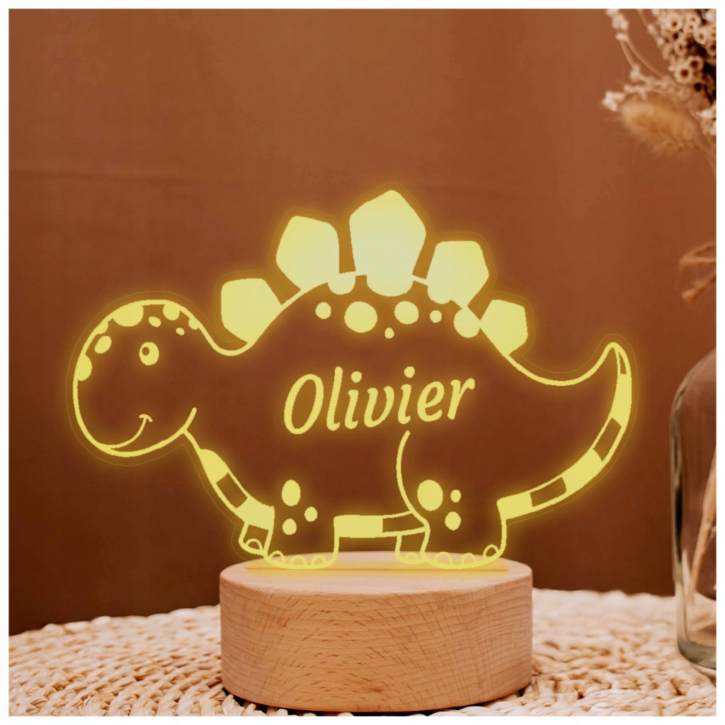 Lampka Nocna Prezent na chrzciny roczek dla noworodka personalizowana plexi