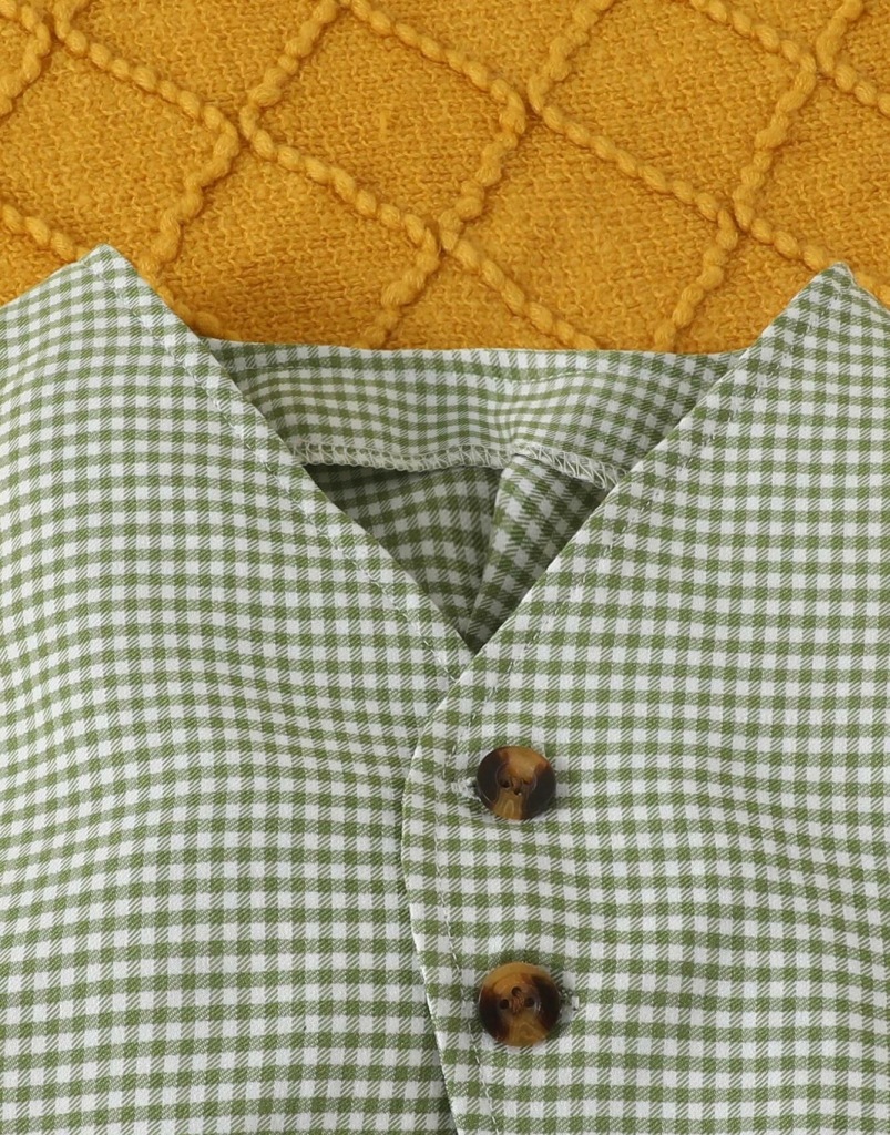 ZIELONA KAMIZELKA ELEGANCKA WZÓR KRATA SHEIN 92
