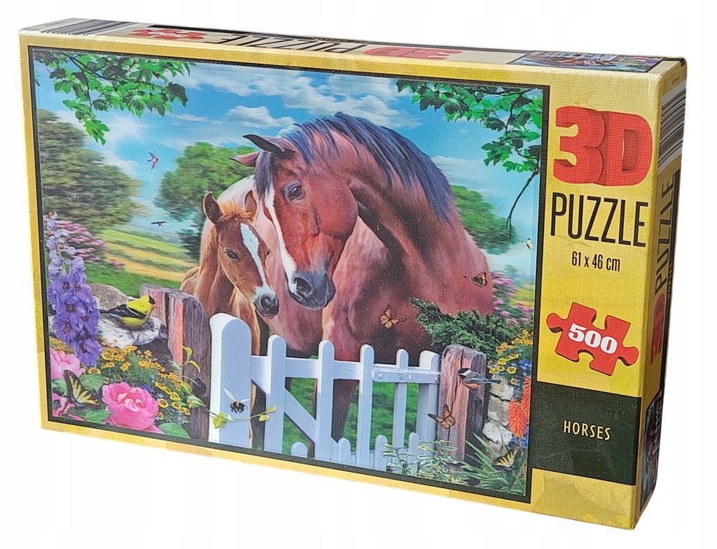 Puzzle 3D 500 Konie - At The Garden Gate