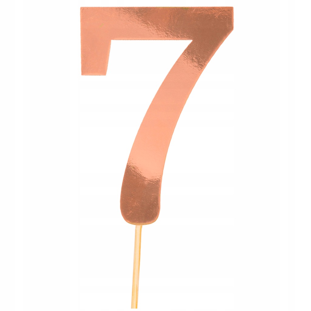 Topper Urodzinowy Na Tort Ozdoba Rose Gold Cyfra 7
