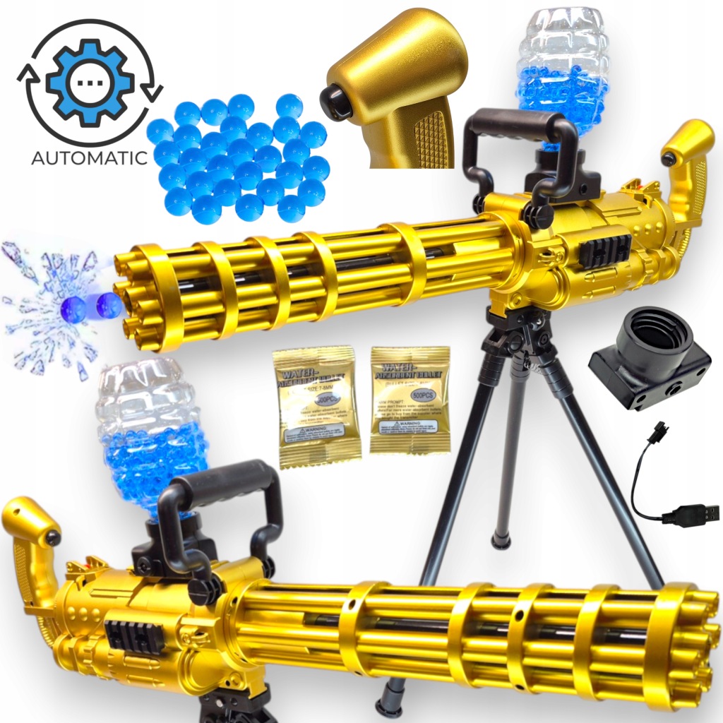 KARABIN MINIGUN AUTOMAT NA KULKI ŻELOWE ORBEEZ KARABIN ELEKLTRYK CS2 USB