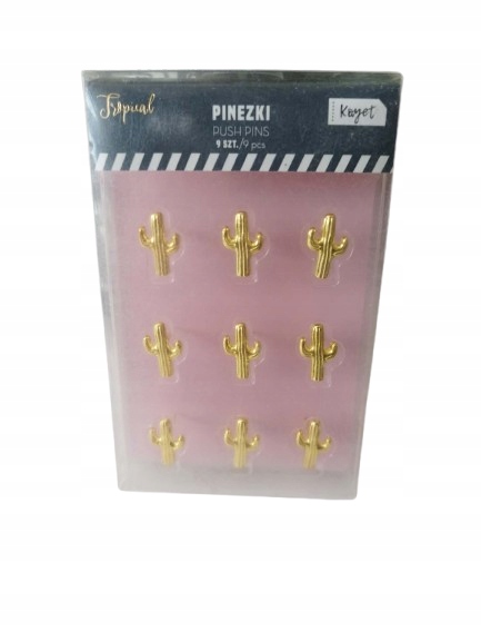 PINEZKI OZDOBNE KAKTUSY - 9 SZT - KAYET K729*