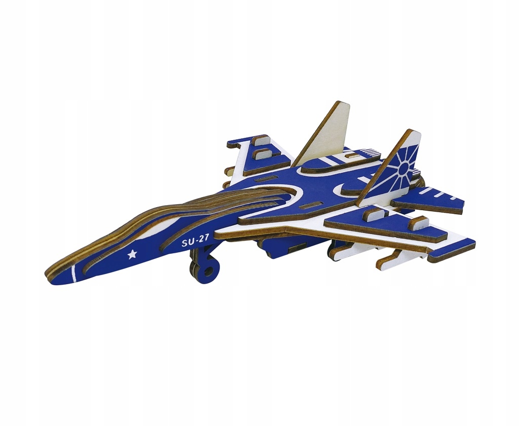 Woodcraft Drewniane Puzzle 3D Samolot bojowy SU27