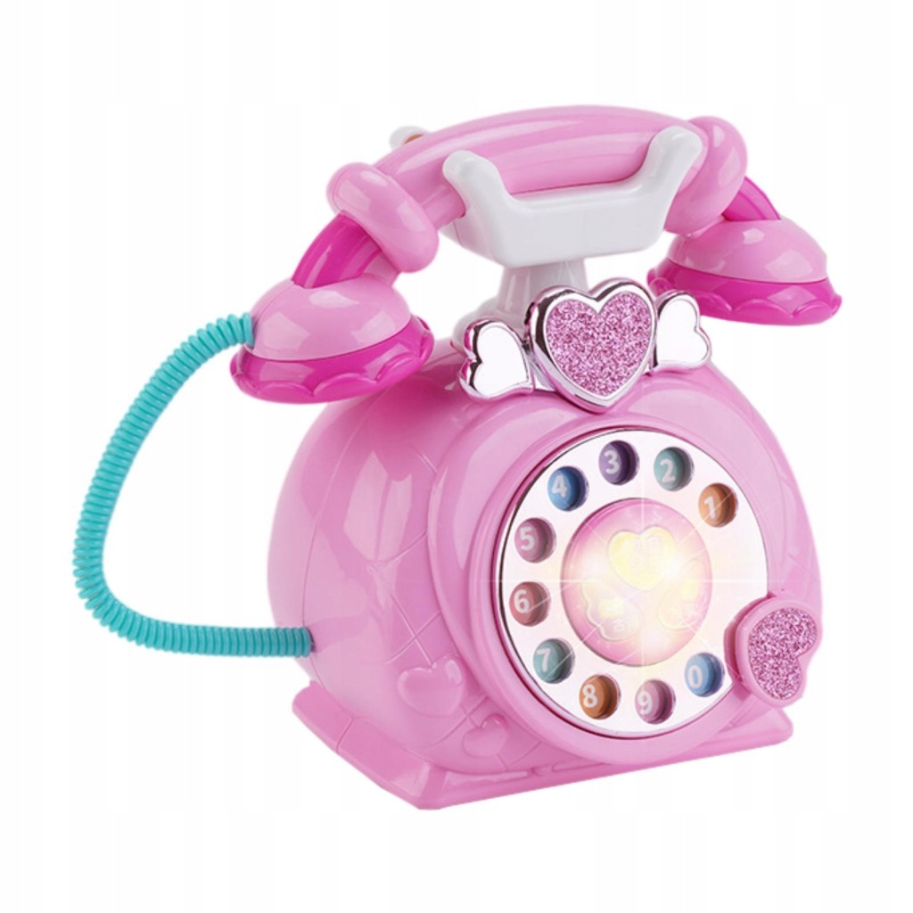 Zabawka muzyczna dla niemowląt Old Fashion Telefon Symulacja telefonu i dźwięków Różowy