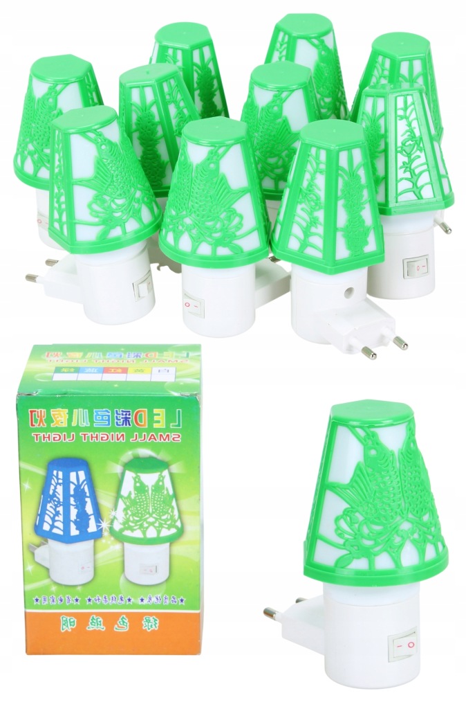 Lampka nocna energooszczędna LED do kontaktu ZESTAW 10 SZTUK