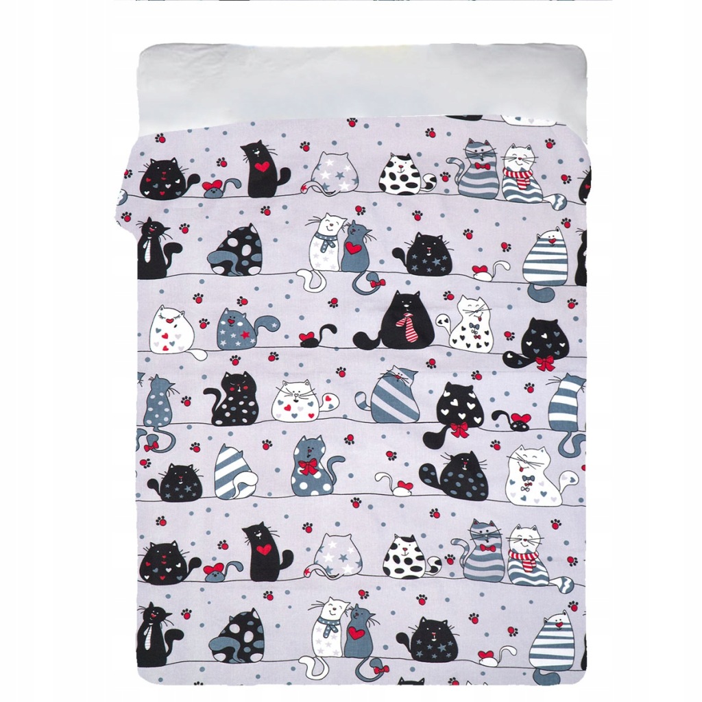 Poszewka 100x160 cm na kołdrę 100% bawełna - PRODUKT POLSKI koty kotki
