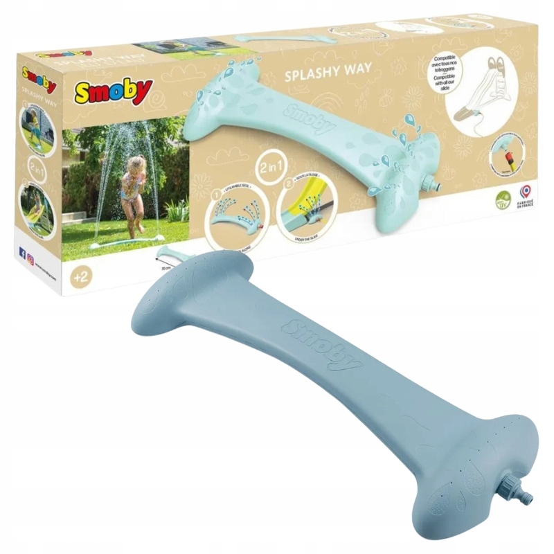 SMOBY LIFE ZRASZACZ WODY 2w1 ZABAWKA WODNA DO ZJEŻDŻALNI DLA DZIECI OGRÓD