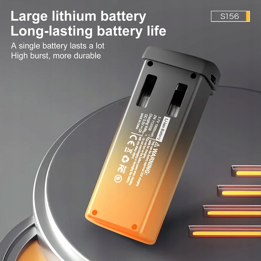 Oryginalna bateria akumulator 3,7 V 1800 mAh Dron S156 RC 8K 5G 2.4G GPS