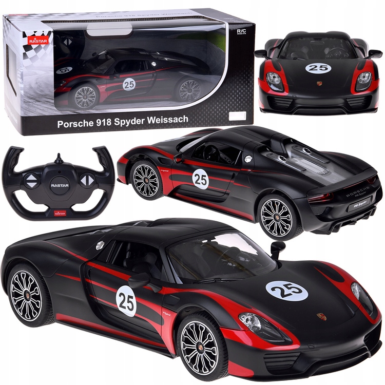 Rastar auto zdalnie sterowane Porsche 918 Spyder 1:14 pilot ośw RC0711