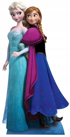 Lalka Kraina Lodu Anna i Elsa tkanina wielokolorowa 40 cm