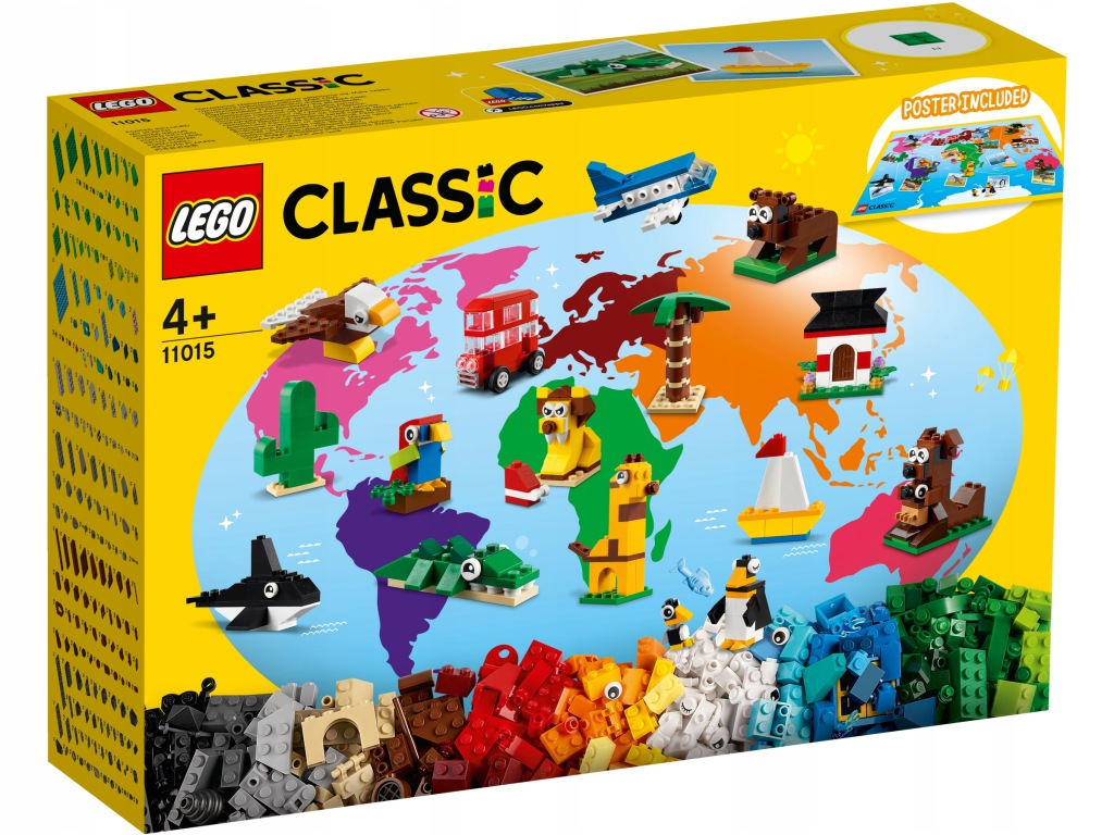 KLOCKI LEGO CLASSIC 11015 DOOKOŁA ŚWIATA