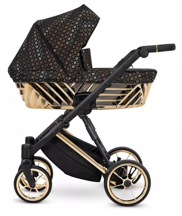 IVENTO GLAM Premium Kunert Wózek Głęboki 1w1 + akcesoria | 19 Black Style