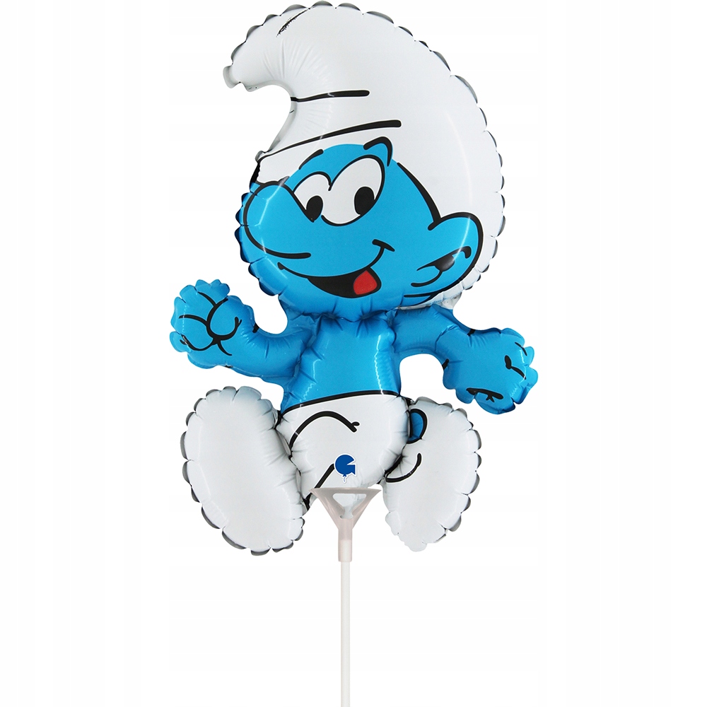Balon foliowy na patyk Smerf 14"