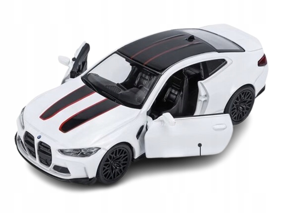 BMW M4 CSL Biały 1:36 NOWY METALOWY MODEL