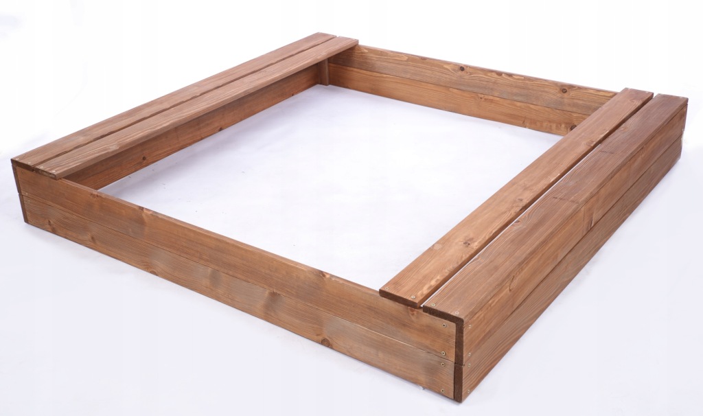 Piaskownica impregnowana 140x140 z ławeczkami AGRO PLANDEKA eko drewno