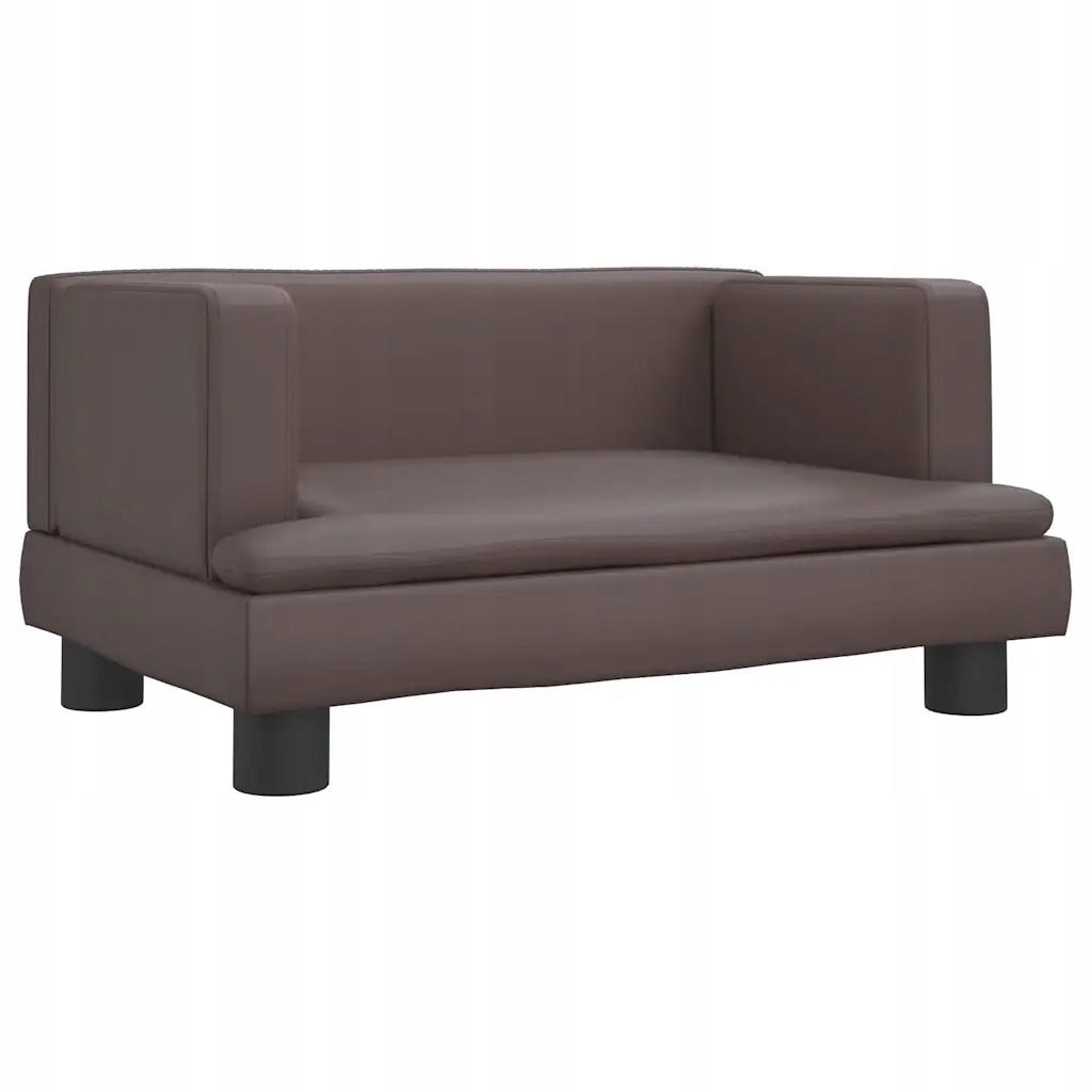 Dziecięca sofa brązowa 60x40x30 cm - minisofa dla dzieci
