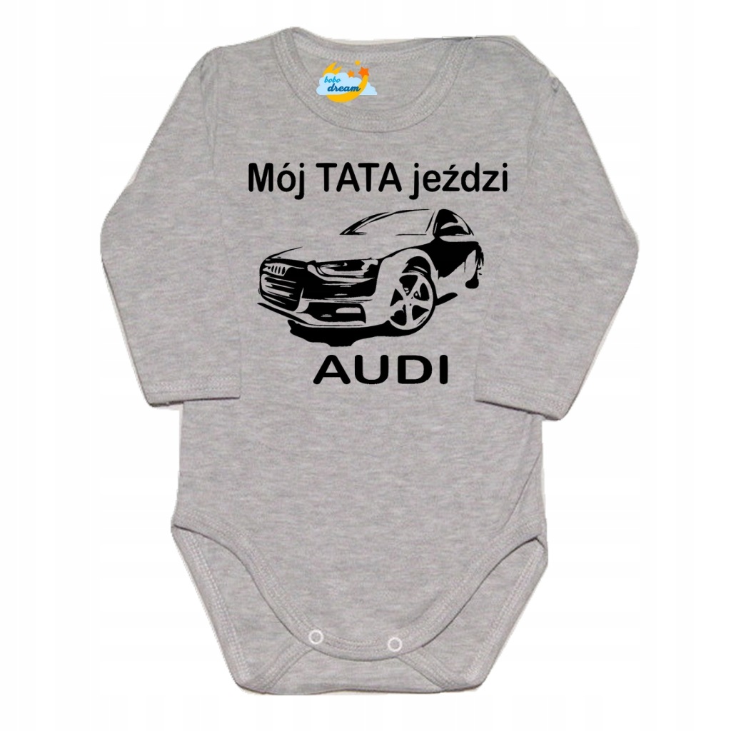 Body MÓJ TATA JEŹDZI AUDI szare 104 3 lata +