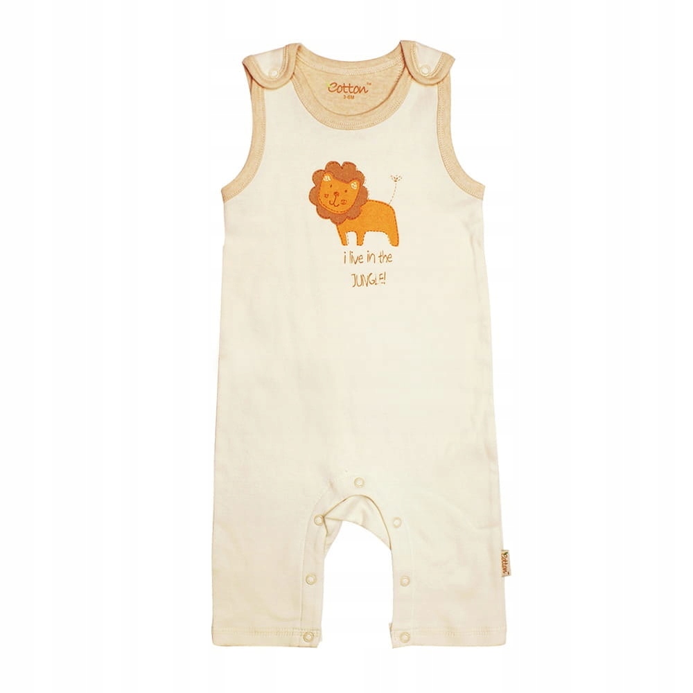 Ogrodniczki Jungle rozpinane w kroku lew 24-36m