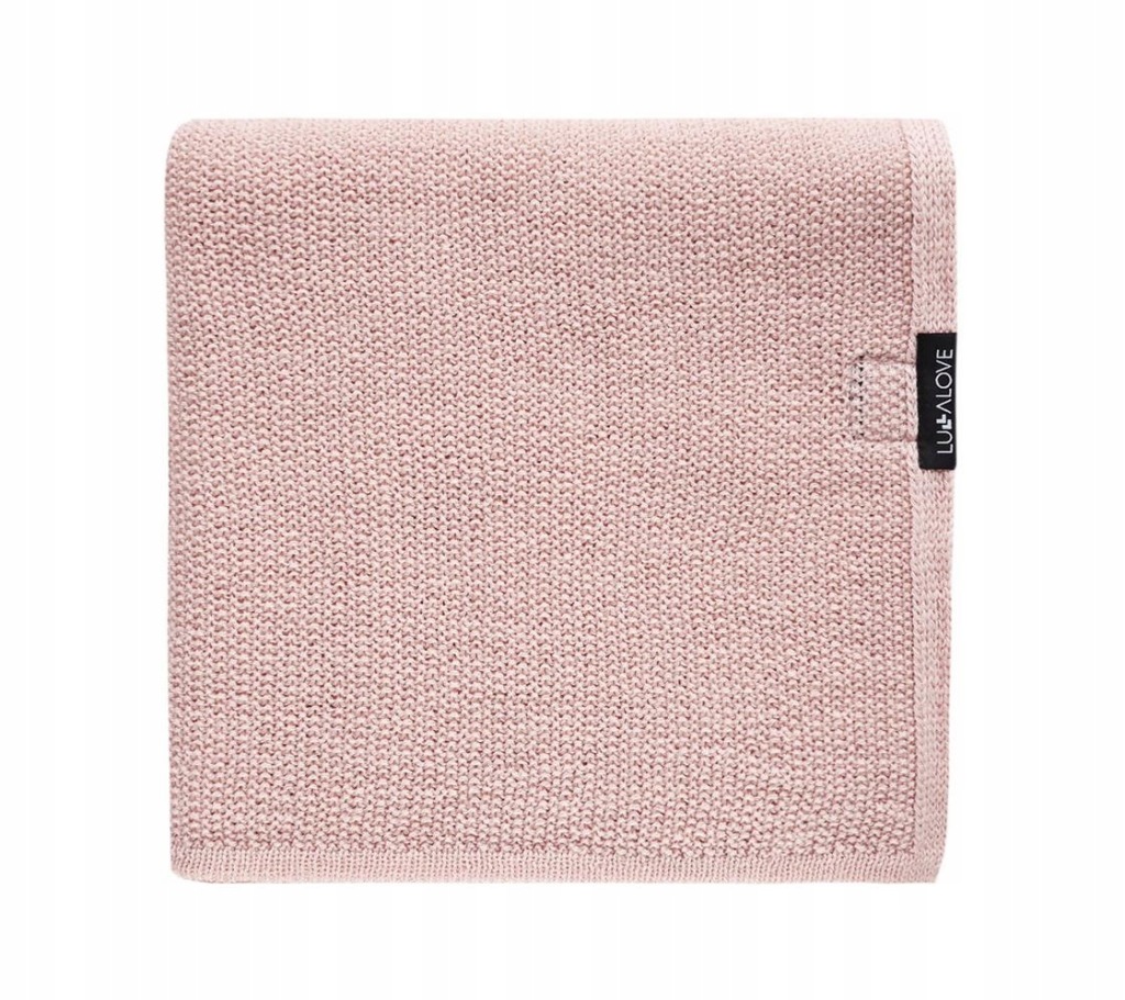 LULLALOVE KOCYK OTULACZ RYŻ MERINO PUDROWY RÓŻ 90X100