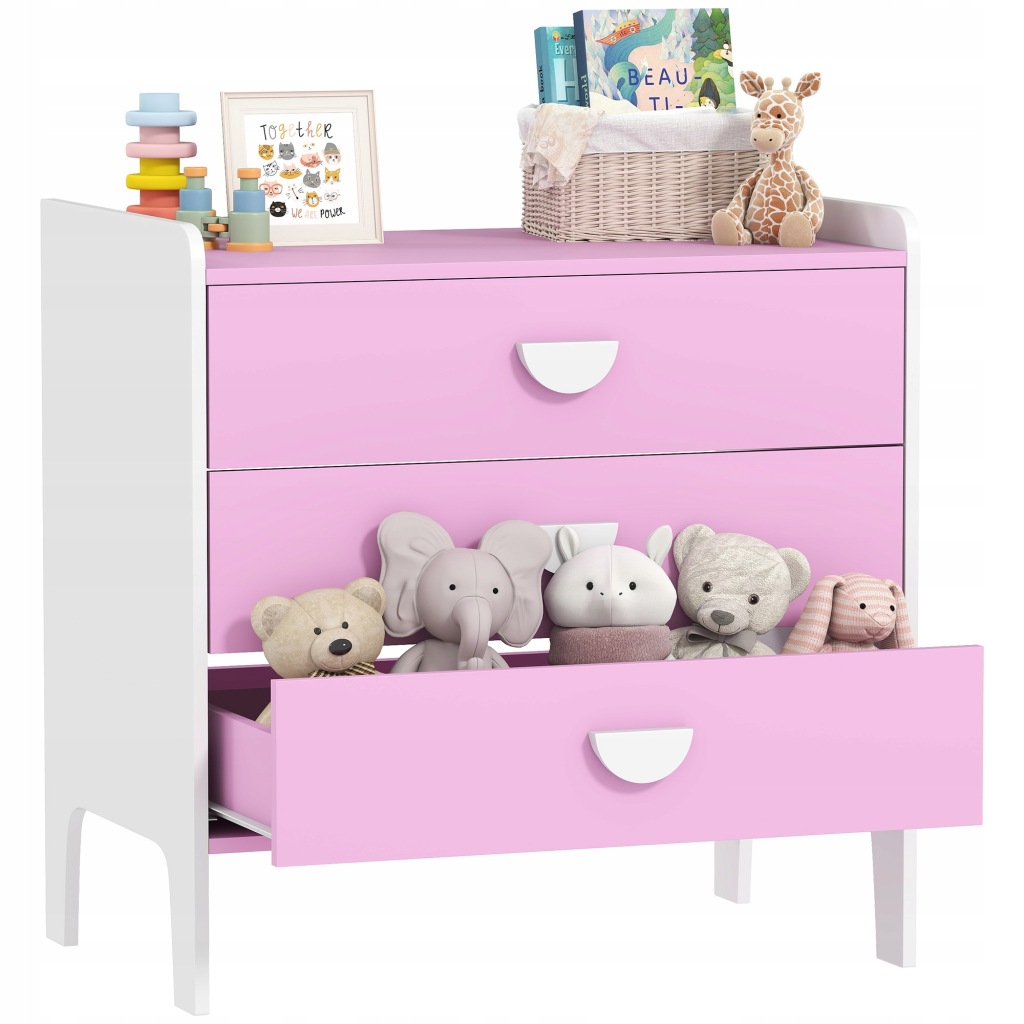 AIYAPLAY Komoda dziecięca 3 szuflady organizer na zabawki 60x40x60cm