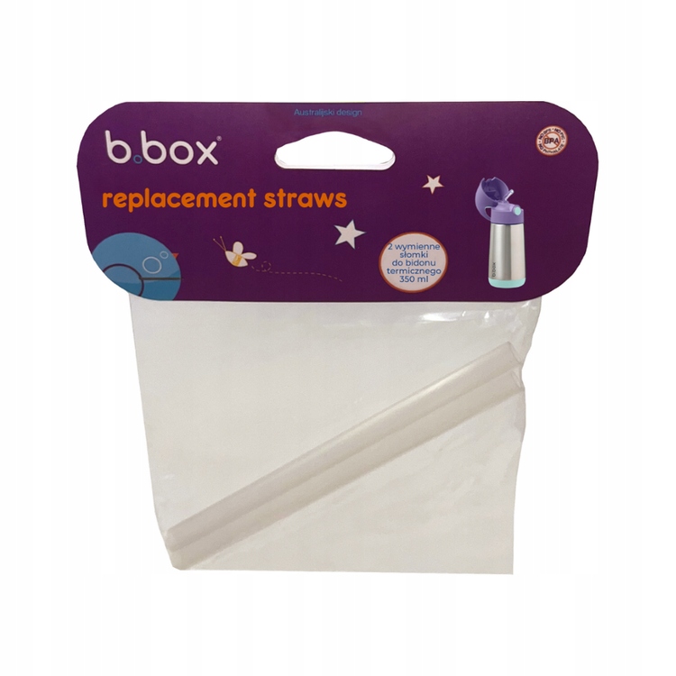 B.box Zestaw słomek do bidonu termicznego 350 ml, 2 szt.
