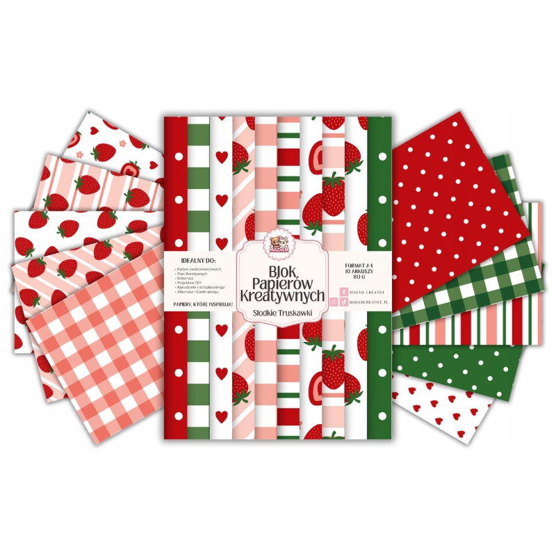 Papier ozdobny A4 MaDam Creative 10 arkuszy