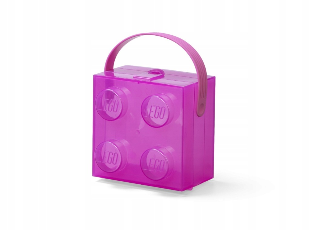 LEGO LUNCH BOX POJEMNIK PRZEZROCZYSTY RÓŻOWY ŚNIADANIÓWKA XL