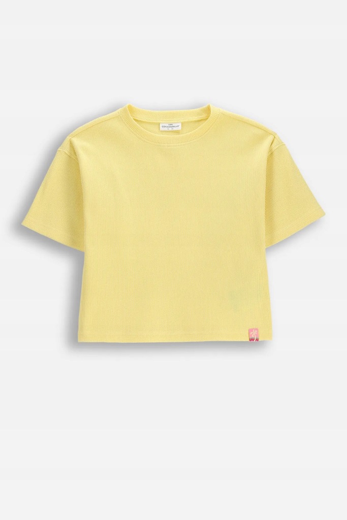 Coccodrillo t-shirt dziecięcy żółty bawełna rozmiar 104
